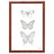 12" x 16" Nursery Butterfly Trio Framed Wall Art, Contemporary Home Décor, Glass Facing and Hanging Hardware Included